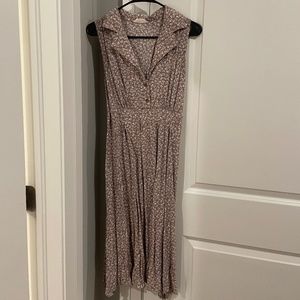 Retro Midi Brown Dress